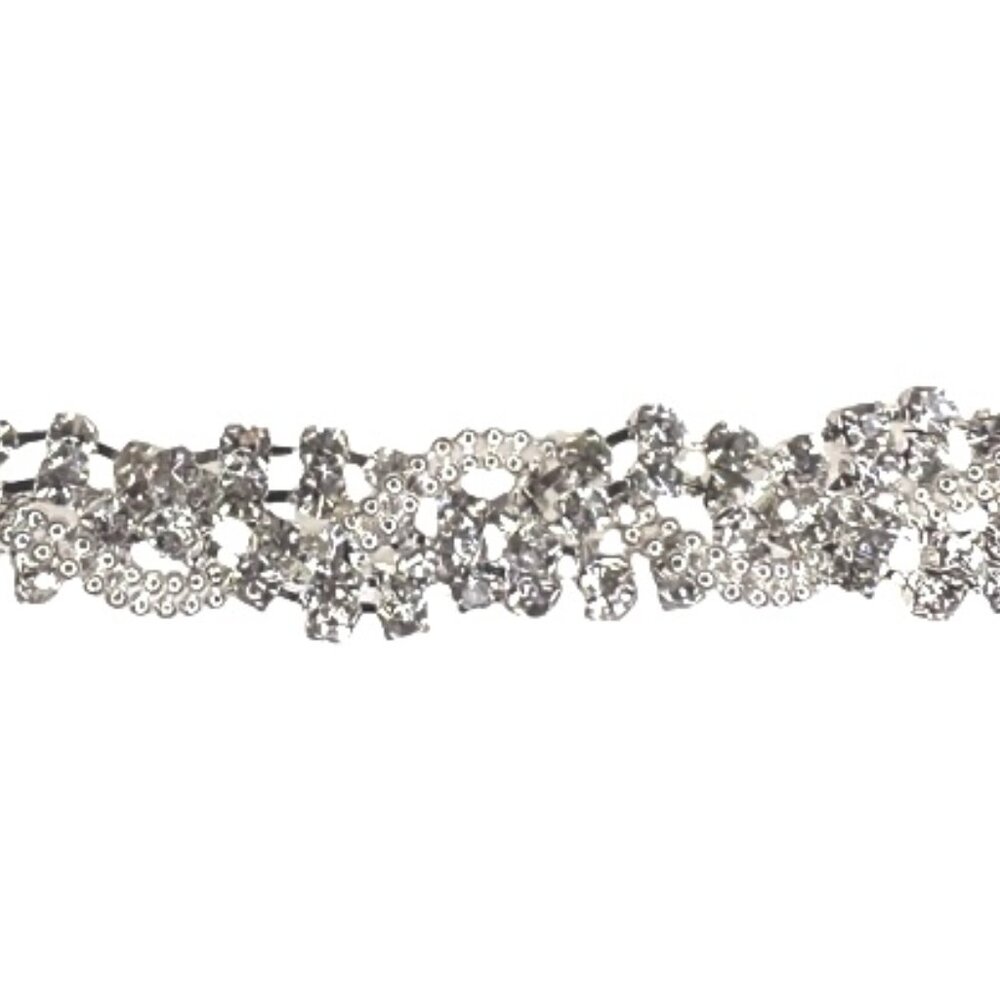 🚨CLEARANCE! Braided Cubic Zirconia and Silver Adjustable Sparkly Bracelet